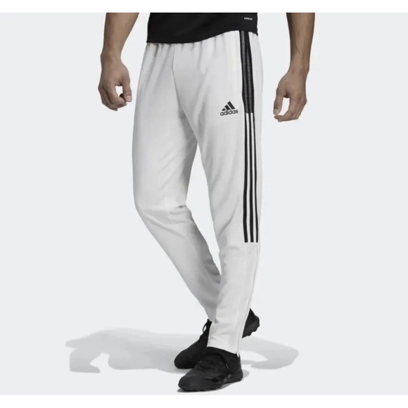 Adidas Tiro 21 Training Pants Knit Soccer GN5489 White/Black Men's Size M Medium - Picture 1 of 4